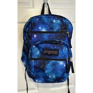 JanSport Big Student Backpack Galaxy Stars Night Sky‎ Laptop Padded Compartment
